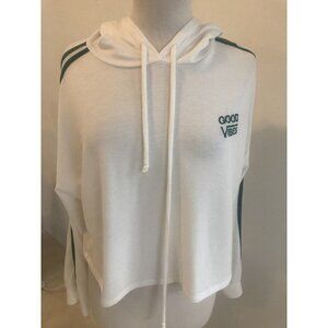 CALI BABY "Good Vibes" LA Fashion WHITE Hoodie, Size XL